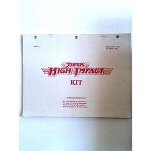 Midway Super High Impact Football Kit Operations Manual 1991 Arcade Game Guide